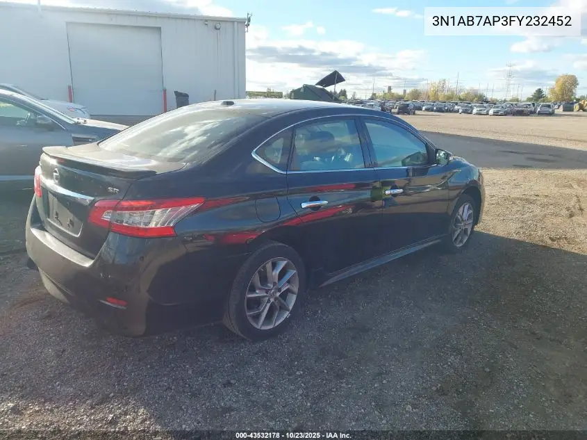 3N1AB7AP3FY232452 2015 Nissan Sentra Sr