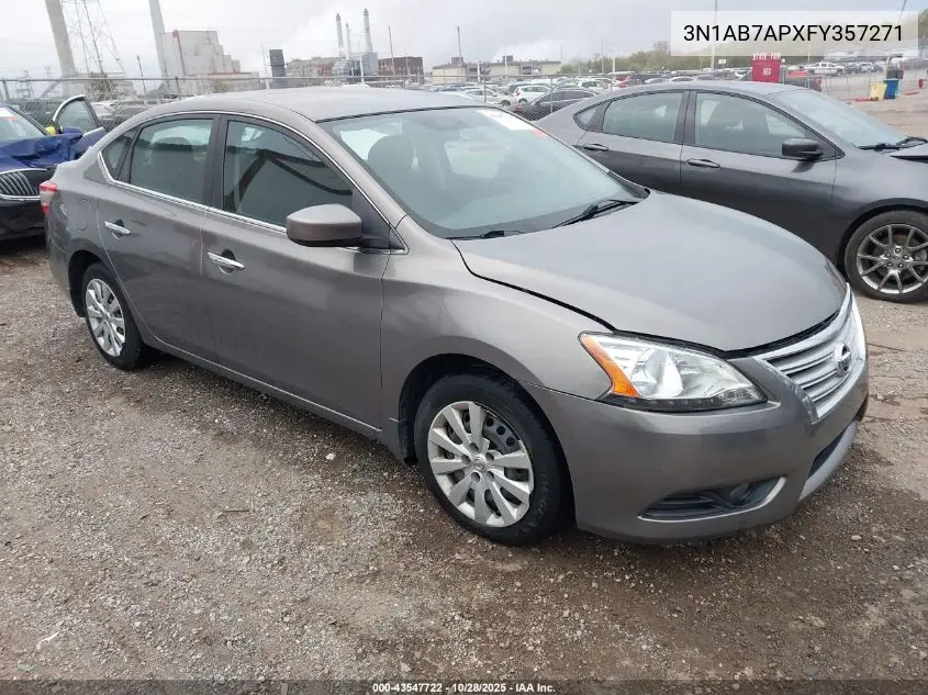 3N1AB7APXFY357271 2015 Nissan Sentra Sv