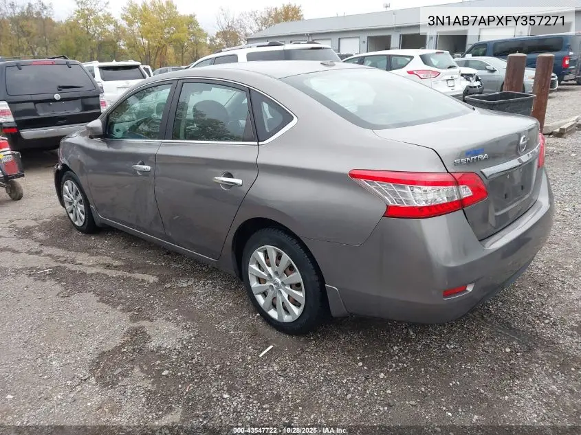 3N1AB7APXFY357271 2015 Nissan Sentra Sv