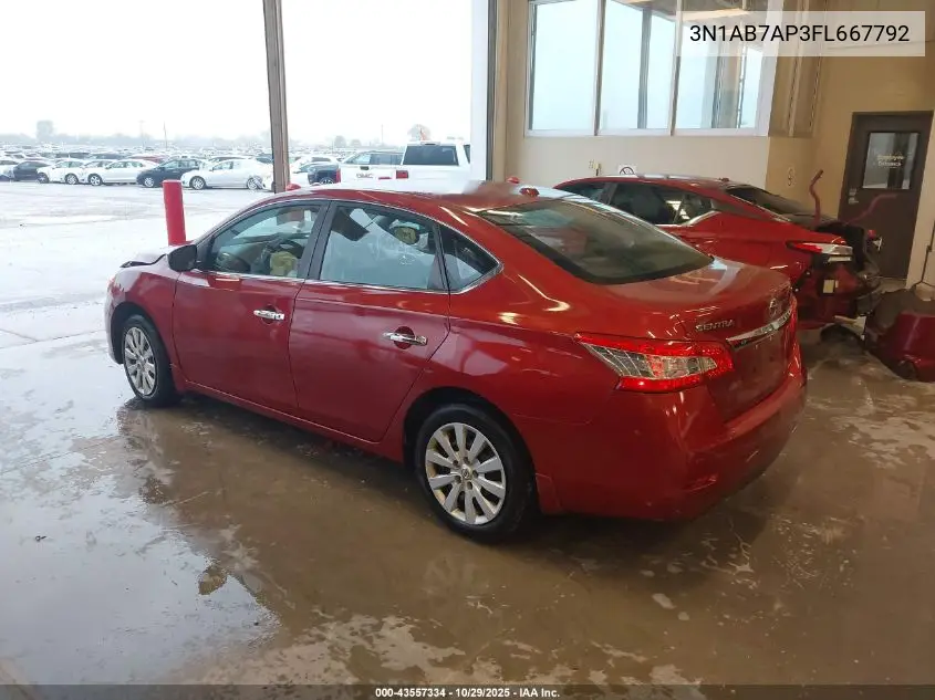 3N1AB7AP3FL667792 2015 Nissan Sentra Sv