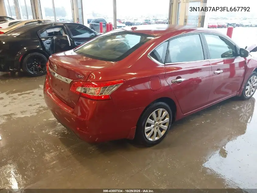 3N1AB7AP3FL667792 2015 Nissan Sentra Sv