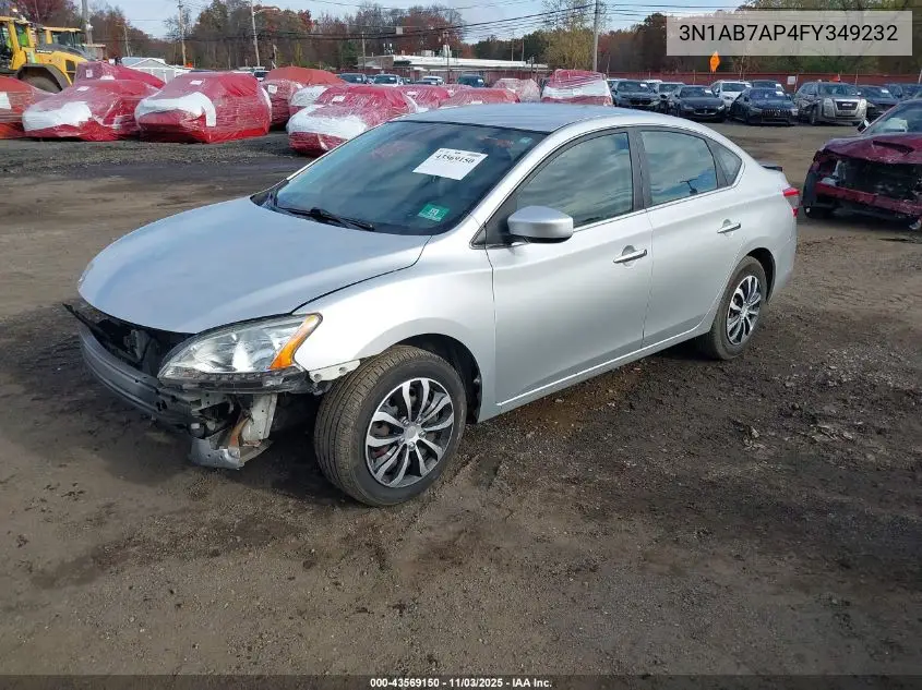 3N1AB7AP4FY349232 2015 Nissan Sentra Sv