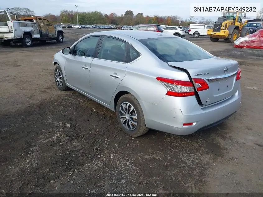 3N1AB7AP4FY349232 2015 Nissan Sentra Sv