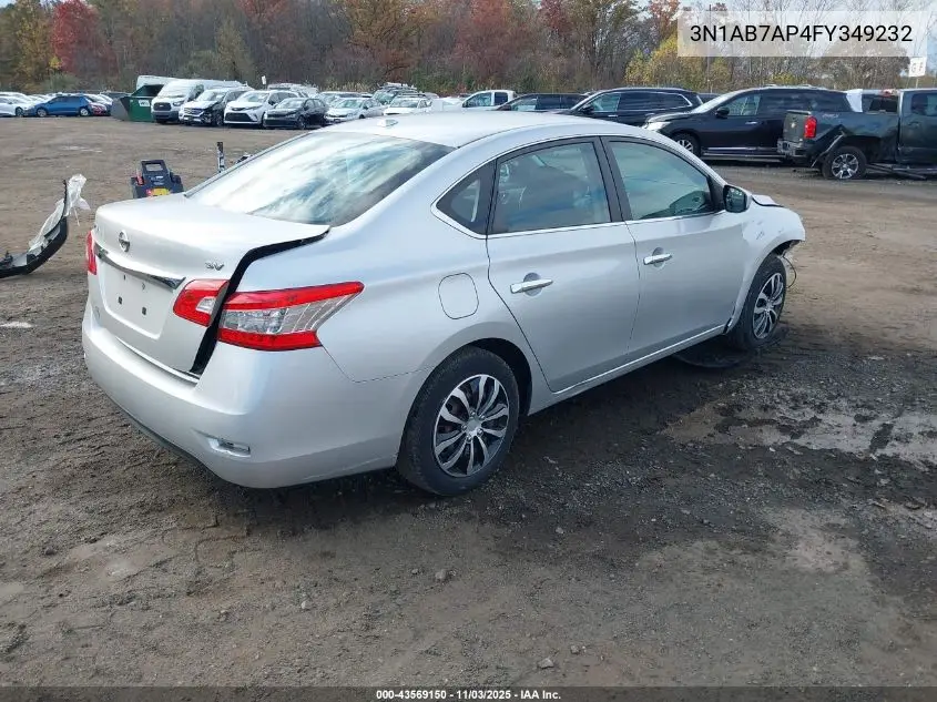 3N1AB7AP4FY349232 2015 Nissan Sentra Sv