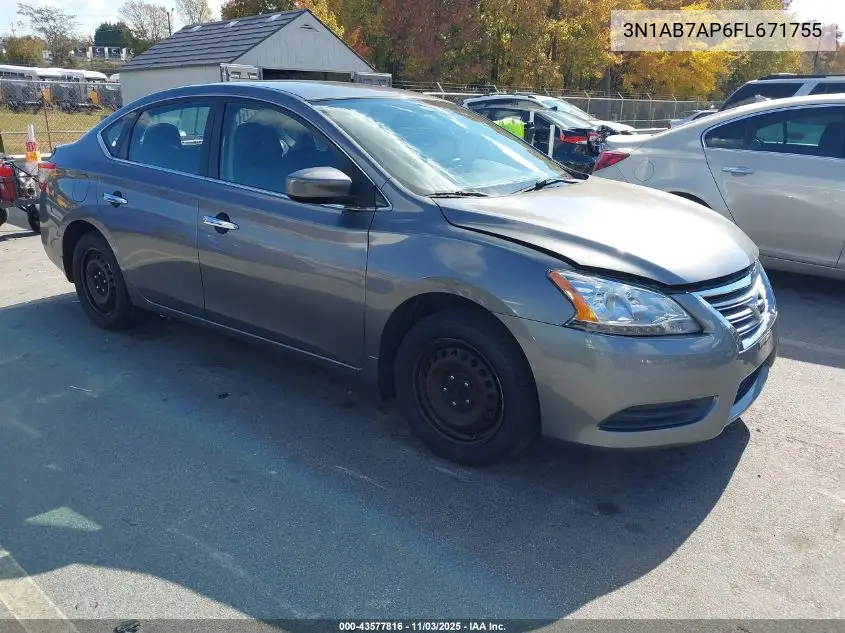 3N1AB7AP6FL671755 2015 Nissan Sentra Sv