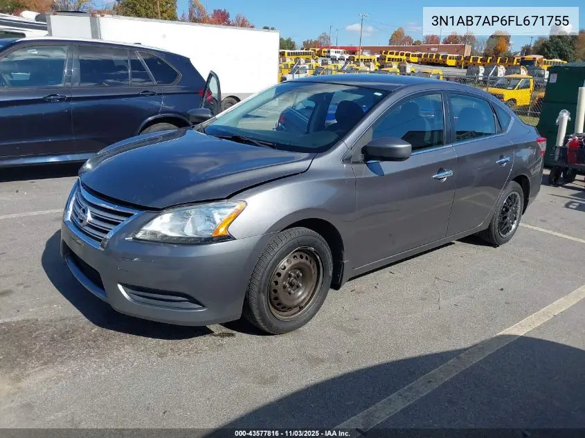 3N1AB7AP6FL671755 2015 Nissan Sentra Sv