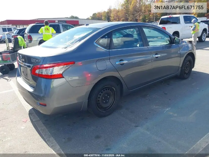 3N1AB7AP6FL671755 2015 Nissan Sentra Sv