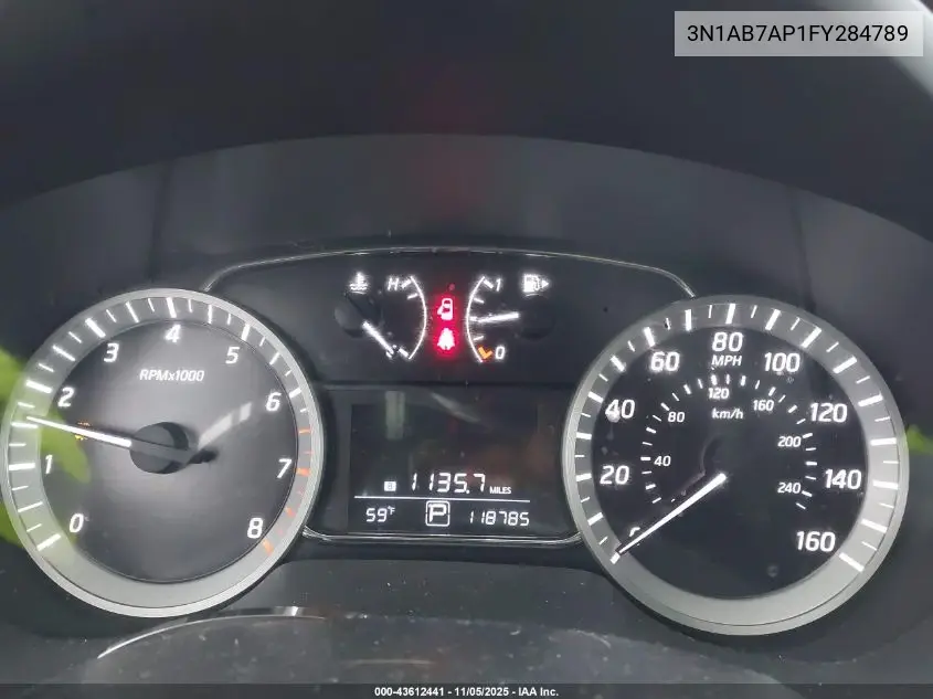 3N1AB7AP1FY284789 2015 Nissan Sentra Sv