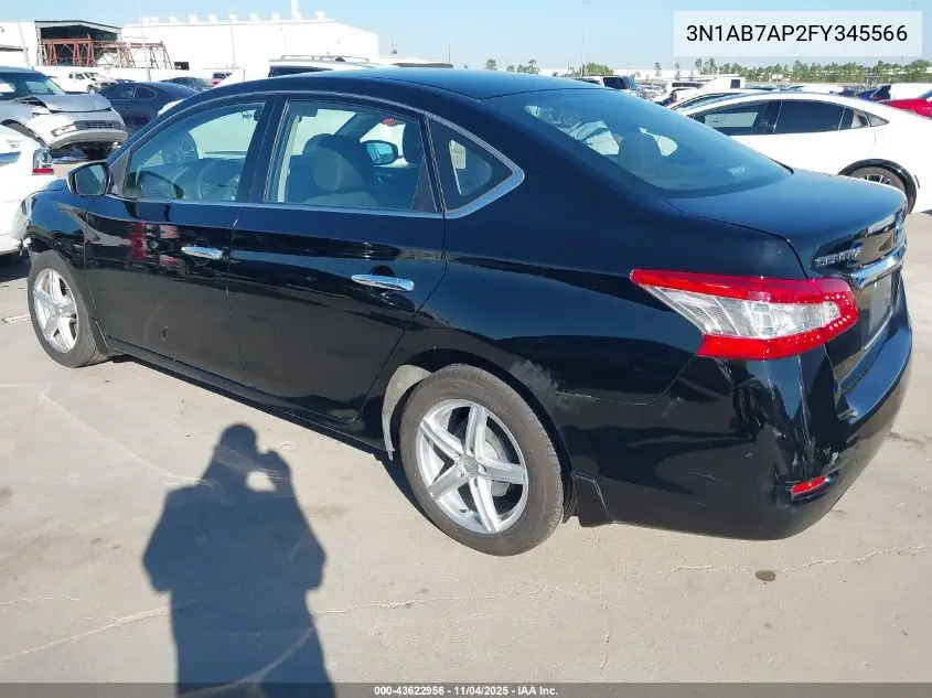 3N1AB7AP2FY345566 2015 Nissan Sentra S