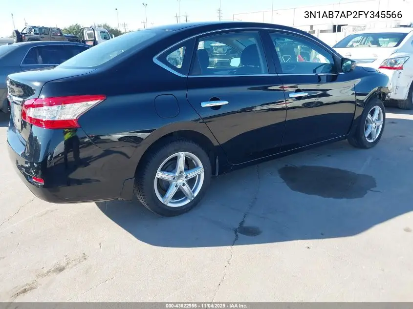 3N1AB7AP2FY345566 2015 Nissan Sentra S