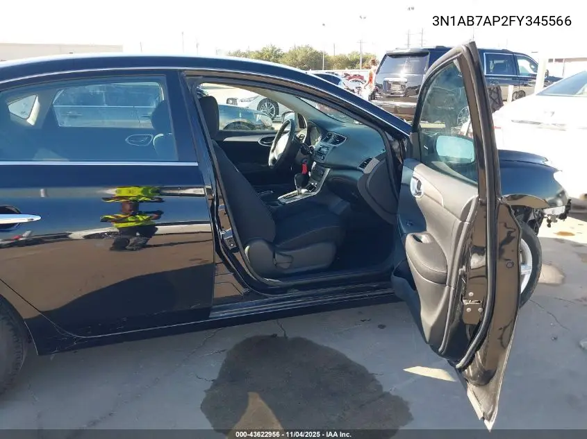 3N1AB7AP2FY345566 2015 Nissan Sentra S
