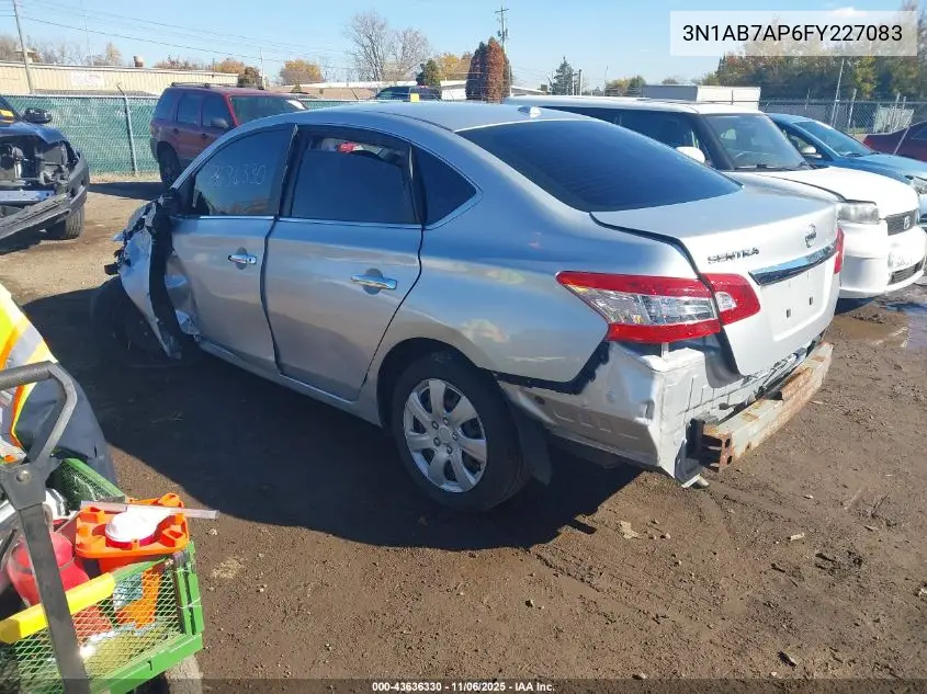 3N1AB7AP6FY227083 2015 Nissan Sentra Fe+ S/S/Sl/Sr/Sv