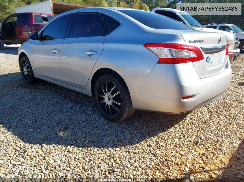 3N1AB7AP6FY352486 2015 Nissan Sentra S