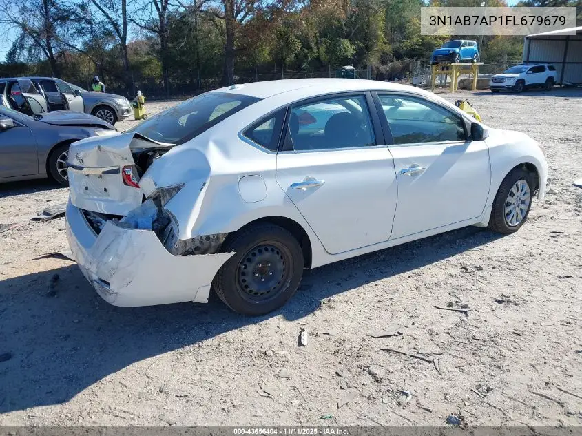 3N1AB7AP1FL679679 2015 Nissan Sentra Sv