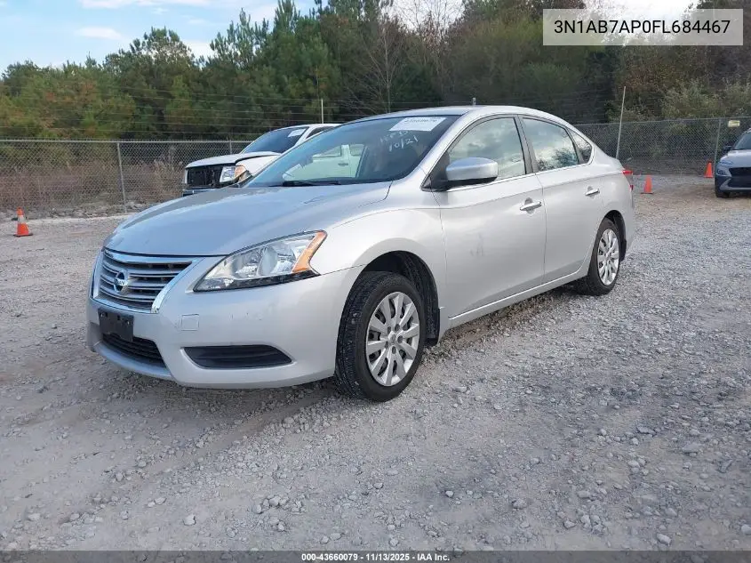3N1AB7AP0FL684467 2015 Nissan Sentra Sv