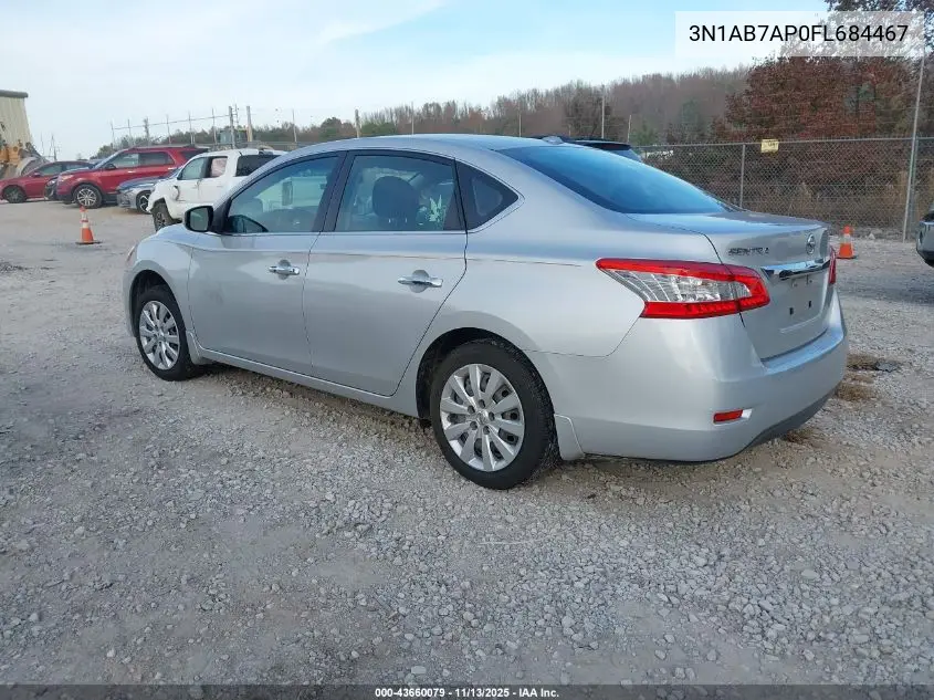 3N1AB7AP0FL684467 2015 Nissan Sentra Sv
