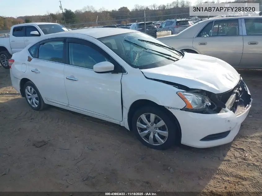 3N1AB7AP7FY283520 2015 Nissan Sentra S