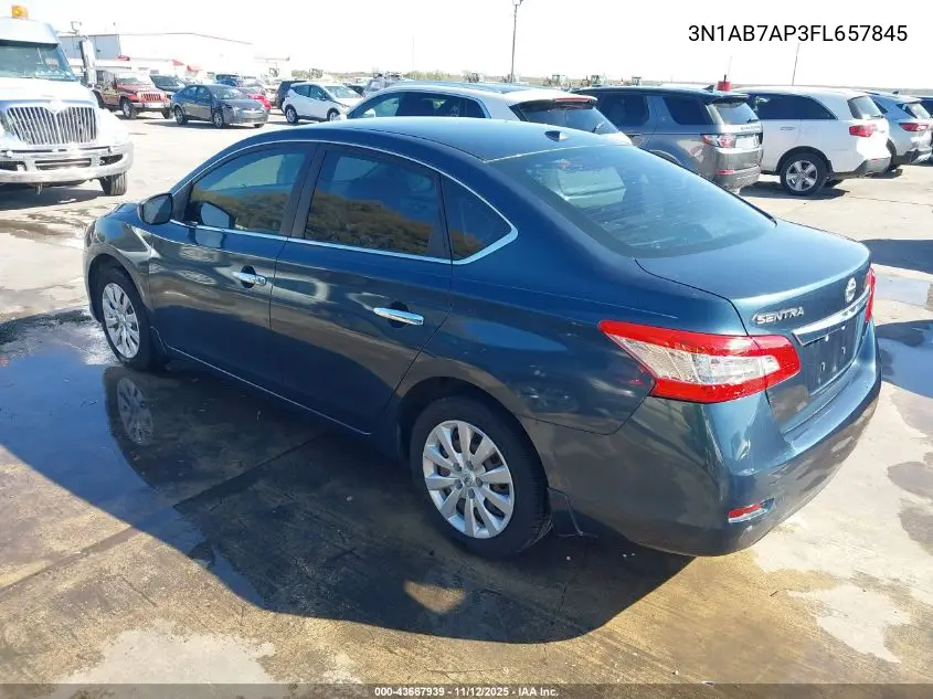 3N1AB7AP3FL657845 2015 Nissan Sentra Sv
