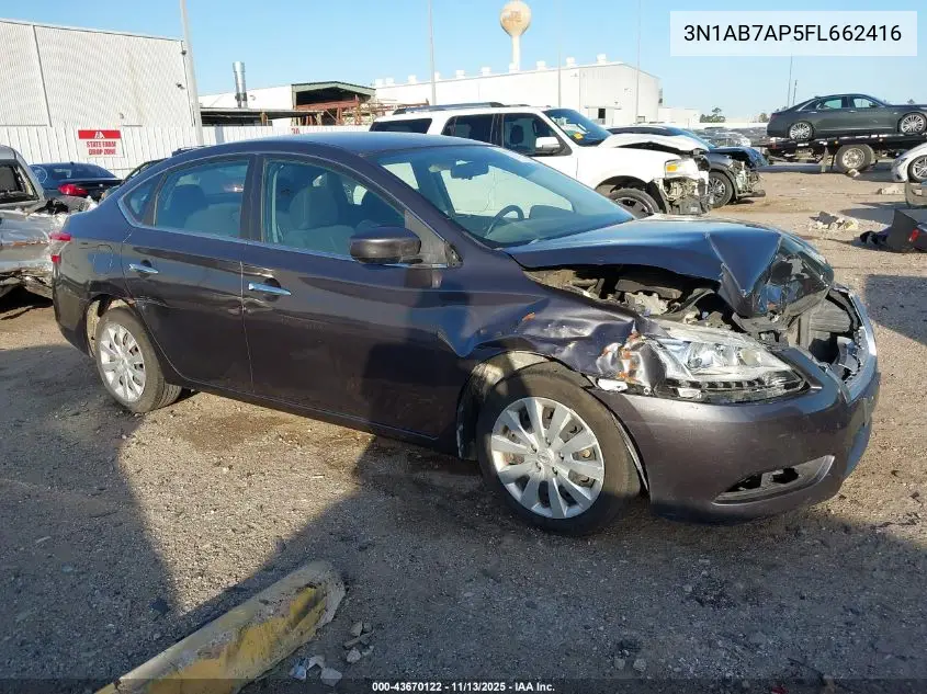 3N1AB7AP5FL662416 2015 Nissan Sentra Sv