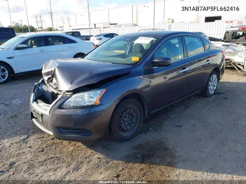 3N1AB7AP5FL662416 2015 Nissan Sentra Sv