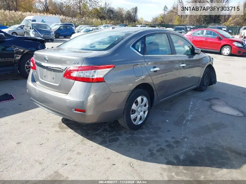 3N1AB7AP3FY303715 2015 Nissan Sentra Sv