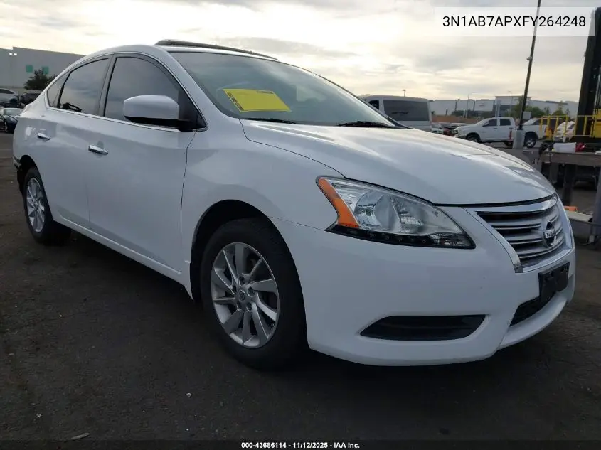 3N1AB7APXFY264248 2015 Nissan Sentra Sv