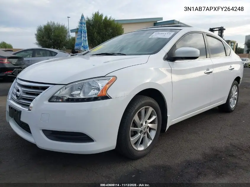 3N1AB7APXFY264248 2015 Nissan Sentra Sv