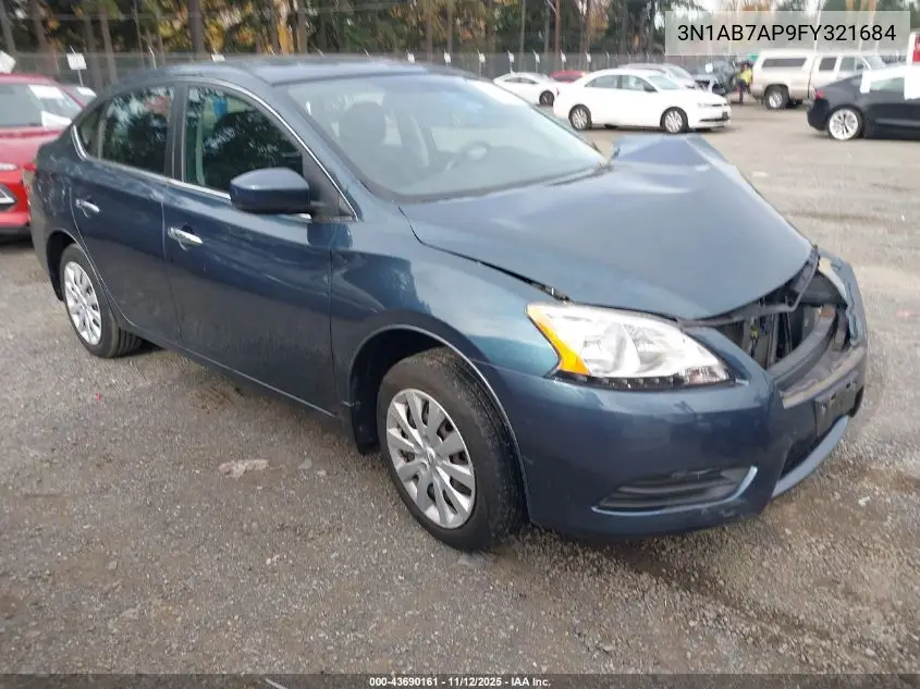 3N1AB7AP9FY321684 2015 Nissan Sentra Sv