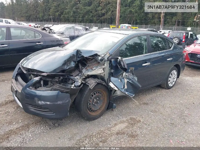 3N1AB7AP9FY321684 2015 Nissan Sentra Sv