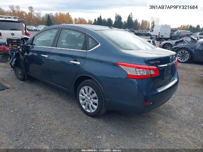 3N1AB7AP9FY321684 2015 Nissan Sentra Sv