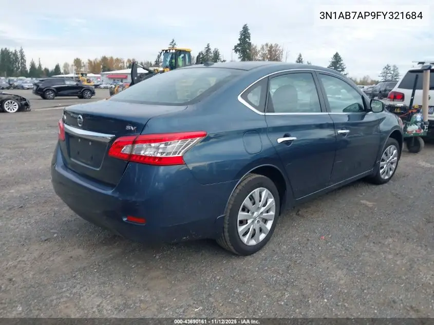 3N1AB7AP9FY321684 2015 Nissan Sentra Sv