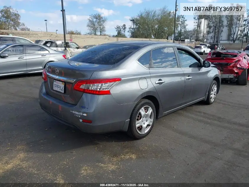 3N1AB7AP8FY369757 2015 Nissan Sentra S