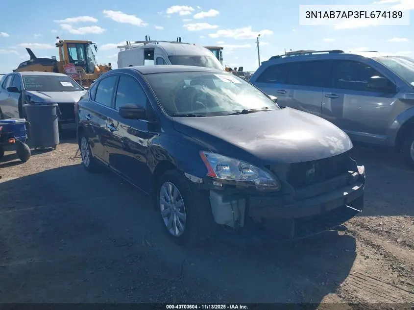 3N1AB7AP3FL674189 2015 Nissan Sentra Sv