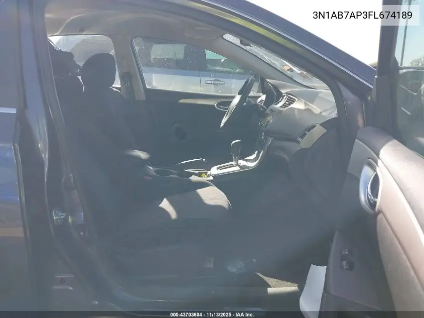 3N1AB7AP3FL674189 2015 Nissan Sentra Sv