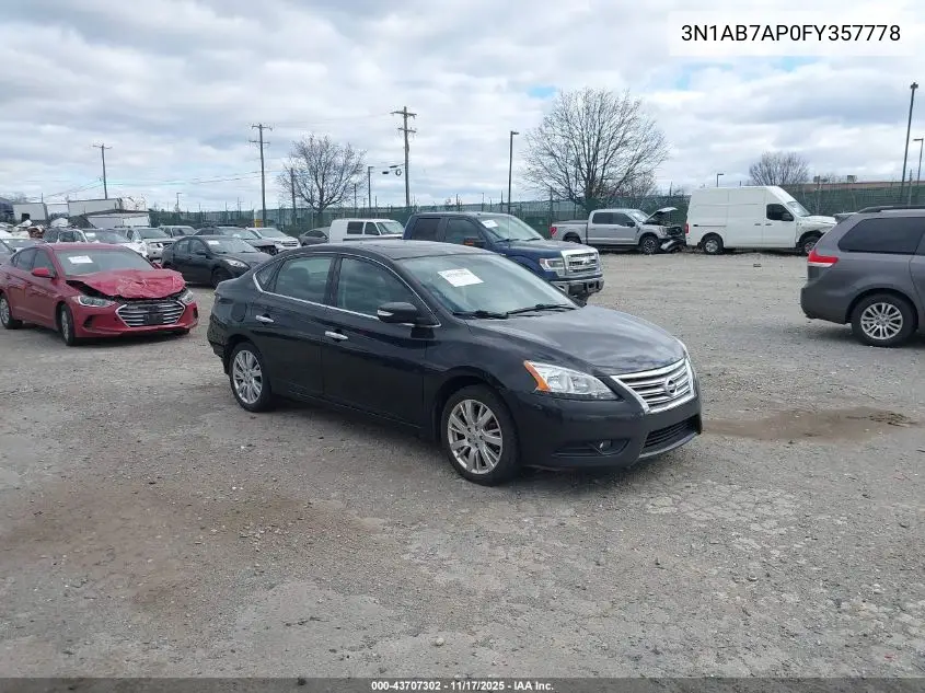 3N1AB7AP0FY357778 2015 Nissan Sentra Sl