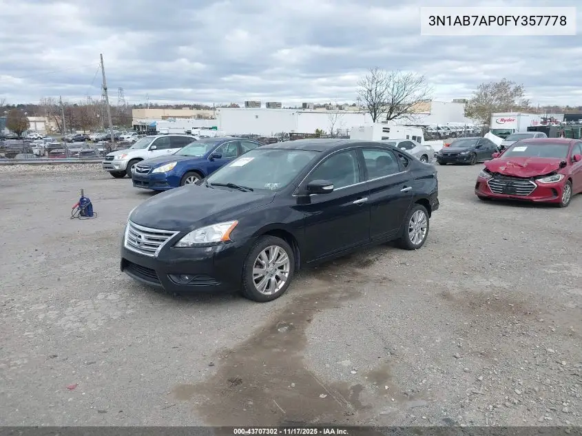 3N1AB7AP0FY357778 2015 Nissan Sentra Sl