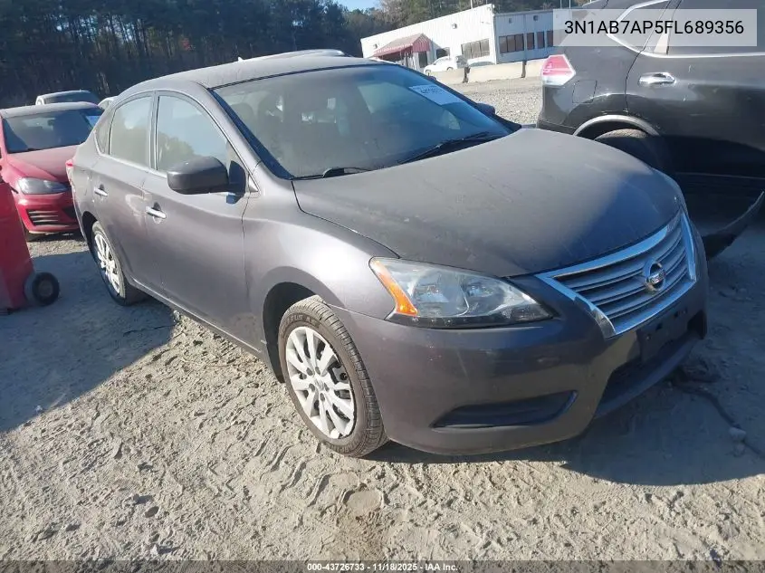 3N1AB7AP5FL689356 2015 Nissan Sentra Sv