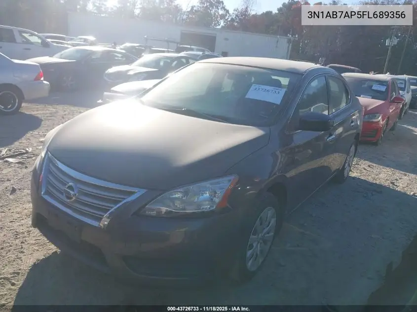 3N1AB7AP5FL689356 2015 Nissan Sentra Sv