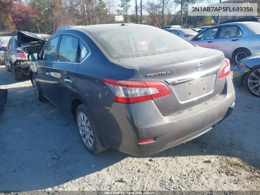 3N1AB7AP5FL689356 2015 Nissan Sentra Sv