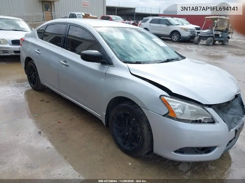 3N1AB7AP9FL694141 2015 Nissan Sentra Sv