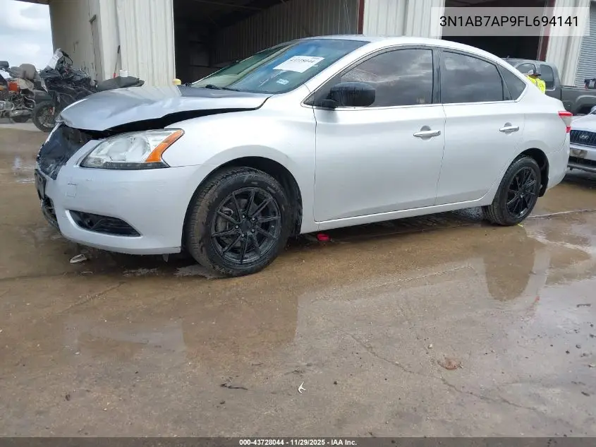 3N1AB7AP9FL694141 2015 Nissan Sentra Sv