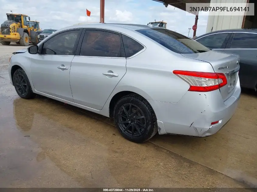 3N1AB7AP9FL694141 2015 Nissan Sentra Sv