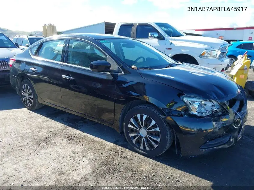 3N1AB7AP8FL645917 2015 Nissan Sentra Fe+ S/S/Sl/Sr/Sv