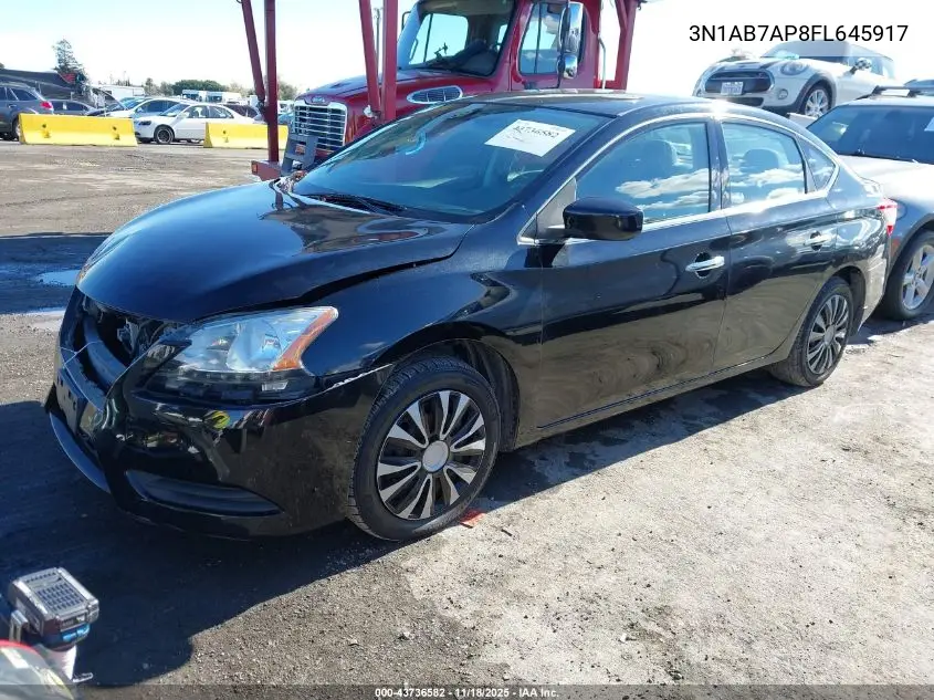 3N1AB7AP8FL645917 2015 Nissan Sentra Fe+ S/S/Sl/Sr/Sv