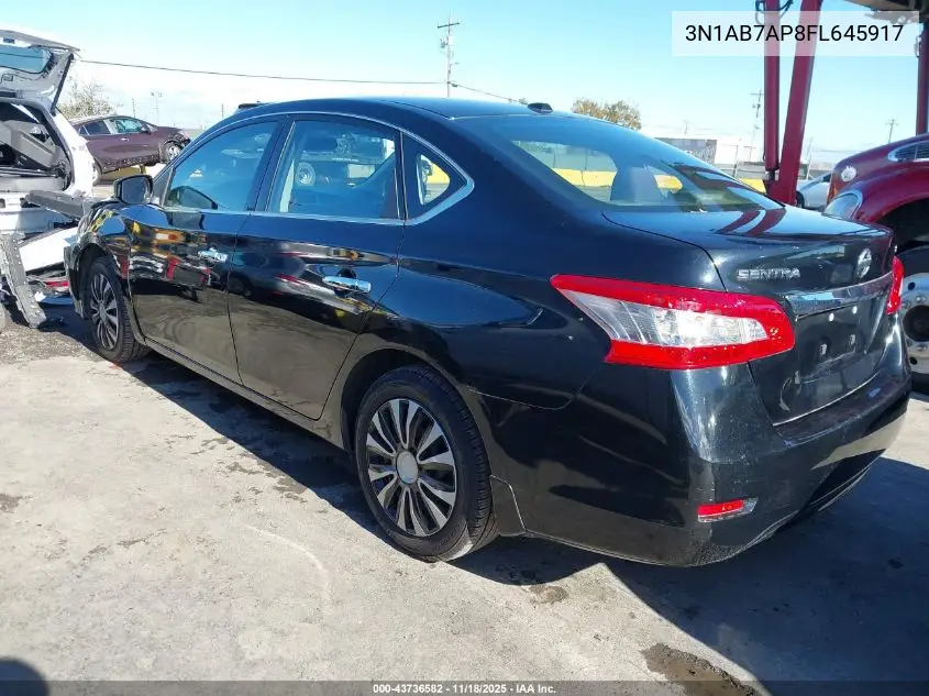 3N1AB7AP8FL645917 2015 Nissan Sentra Fe+ S/S/Sl/Sr/Sv