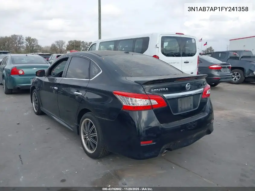 3N1AB7AP1FY241358 2015 Nissan Sentra Sr