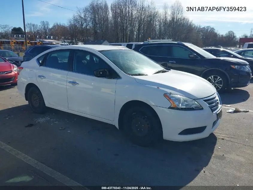 3N1AB7AP6FY359423 2015 Nissan Sentra Sv