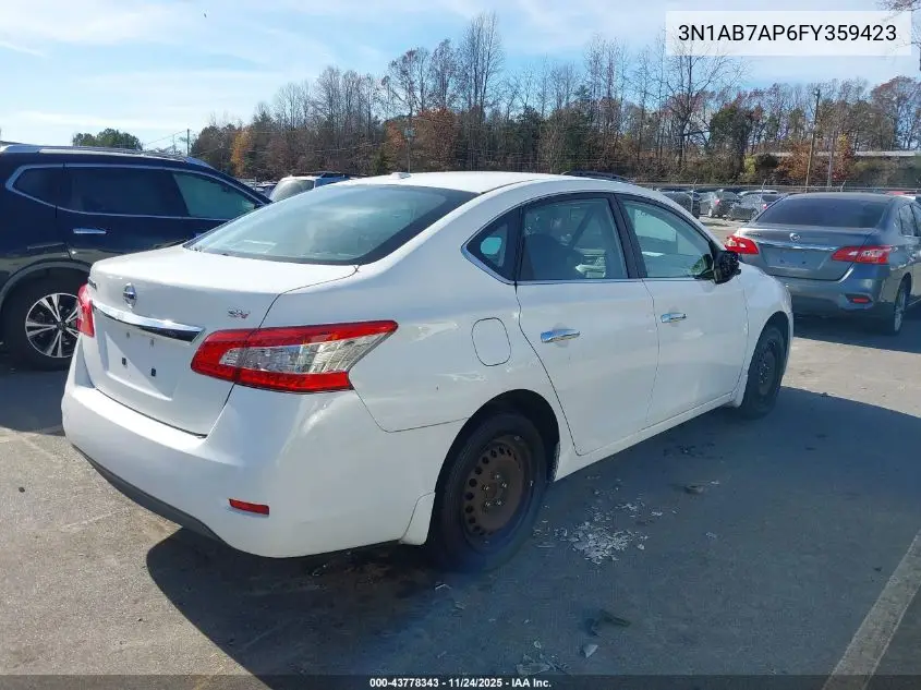 3N1AB7AP6FY359423 2015 Nissan Sentra Sv