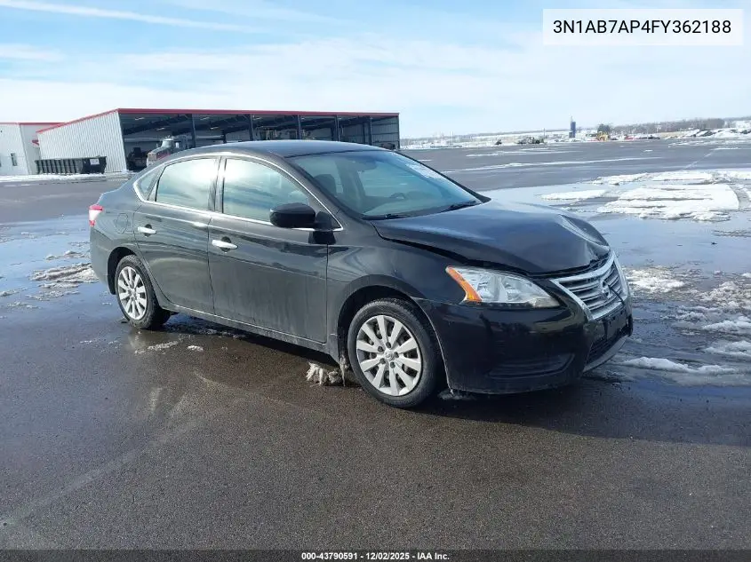 3N1AB7AP4FY362188 2015 Nissan Sentra S
