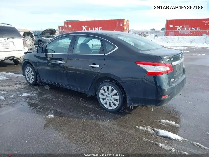 3N1AB7AP4FY362188 2015 Nissan Sentra S